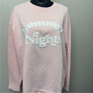 Spiraleah Women’s Summer Nights “ Pink Crewneck Sweatshirt XL